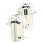 Maglia Baseball Uomo Seattle Mariners Edgar Martinez Replica Alternato Crema