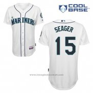 Maglia Baseball Uomo Seattle Mariners Kyle Seager 15 Bianco Home Cool Base