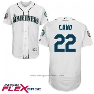 Maglia Baseball Uomo Seattle Mariners Robinson Cano Bianco Ken Griffey Retirojo Flex Base