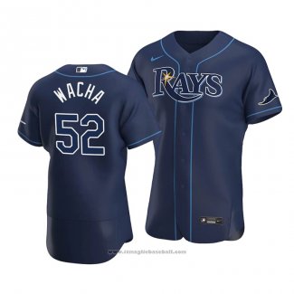 Maglia Baseball Uomo Tampa Bay Rays Michael Wacha Alternato Autentico Blu