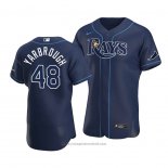 Maglia Baseball Uomo Tampa Bay Rays Ryan Yarbrough Autentico Alternato Blu