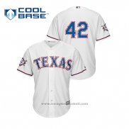 Maglia Baseball Uomo Texas Rangers 2019 Jackie Robinson Day Cool Base Bianco