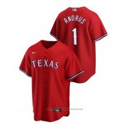 Maglia Baseball Uomo Texas Rangers Elvis Andrus 2020 Replica Alternato Rosso