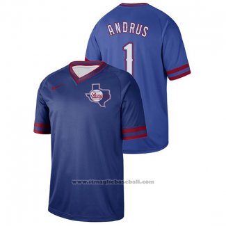 Maglia Baseball Uomo Texas Rangers Elvis Andrus Cooperstown Collection Legend Blu