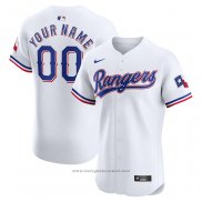 Maglia Baseball Uomo Texas Rangers Home Elite Personalizzate Bianco