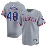 Maglia Baseball Uomo Texas Rangers Jacob Degrom Away Limited Grigio