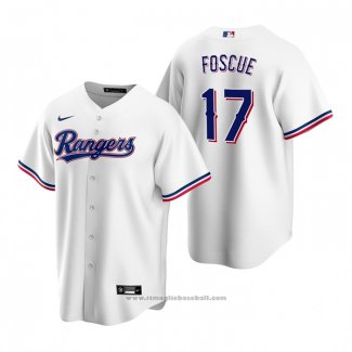 Maglia Baseball Uomo Texas Rangers Justin Foscue Replica 2020 Bianco