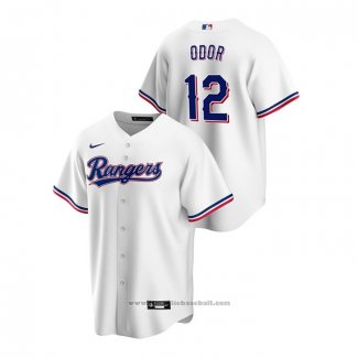 Maglia Baseball Uomo Texas Rangers Rougned Odor Replica Home Bianco