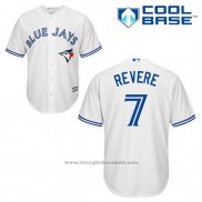 Maglia Baseball Uomo Toronto Blue Jays Ben Revere 7 Bianco Home Cool Base