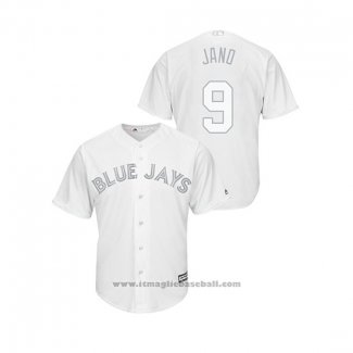 Maglia Baseball Uomo Toronto Blue Jays Danny Jansen 2019 Players Weekend Replica Bianco