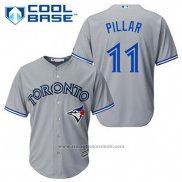 Maglia Baseball Uomo Toronto Blue Jays Kevin Pillar 11 Grigio Cool Base