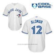 Maglia Baseball Uomo Toronto Blue Jays Roberto Alomar 12 Bianco Home Cool Base