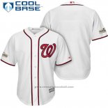 Maglia Baseball Uomo Washington Nationals 2017 Postseason Bianco Cool Base