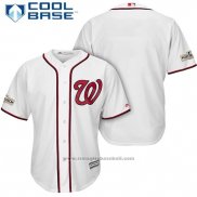 Maglia Baseball Uomo Washington Nationals 2017 Postseason Bianco Cool Base