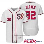 Maglia Baseball Uomo Washington Nationals 32 Koda Glover Bianco 2017 Flex Base