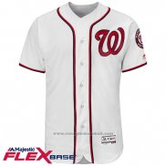 Maglia Baseball Uomo Washington Nationals Blank Bianco Flex Base Autentico Collection