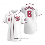 Maglia Baseball Uomo Washington Nationals Cesar Hernandez Autentico Home Bianco