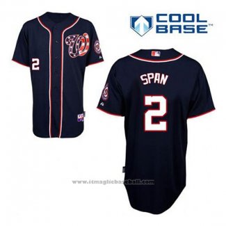 Maglia Baseball Uomo Washington Nationals Denard Span 2 Blu Alternato Cool Base