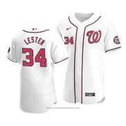 Maglia Baseball Uomo Washington Nationals Jon Lester Autentico Primera Bianco