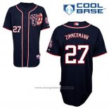 Maglia Baseball Uomo Washington Nationals Jordan Zimmermann 27 Blu Alternato Cool Base