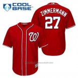 Maglia Baseball Uomo Washington Nationals Jordan Zimmermann 27 Rosso Alternato Cool Base