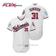 Maglia Baseball Uomo Washington Nationals Max Scherzer Flex Base Allenamento Primaverile 2019 Bianco