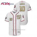 Maglia Baseball Uomo Washington Nationals Yan Gomes 2019 Gold Program Flex Base Bianco