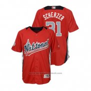 Maglia Baseball Bambino All Star Max Scherzer 2018 Home Run Derby National League Rosso