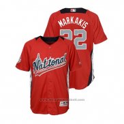 Maglia Baseball Bambino All Star Nick Markakis 2018 Home Run Derby National League Rosso