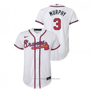 Maglia Baseball Bambino Atlanta Braves Dale Murphy Replica Primera Bianco