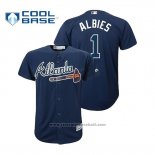 Maglia Baseball Bambino Atlanta Braves Ozzie Albies Cool Base Alternato Blu