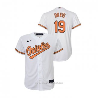 Maglia Baseball Bambino Baltimore Orioles Chris Davis Replica Primera Bianco