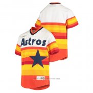 Maglia Baseball Bambino Houston Astros Cooperstown Collection Bianco Arancione