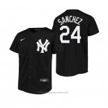 Maglia Baseball Bambino New York Yankees Gary Sanchez Replica Nero