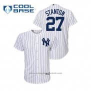 Maglia Baseball Bambino New York Yankees Giancarlo Stanton Cool Base Home Bianco