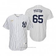 Maglia Baseball Bambino New York Yankees James Paxton Cooperstown Collection Primera Bianco