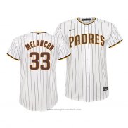 Maglia Baseball Bambino San Diego Padres Mark Melancon Replica Home Bianco