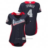 Maglia Baseball Donna All Star George Springer 2018 Home Run Derby American League Blu