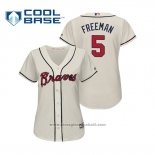 Maglia Baseball Donna Atlanta Braves Freddie Freeman Cool Base Alternato 2019 Crema
