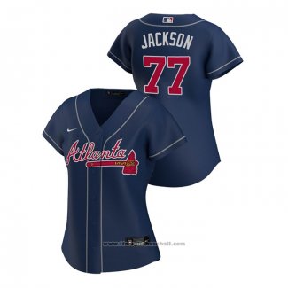 Maglia Baseball Donna Atlanta Braves Luke Jackson Replica 2020 Alternato Blu