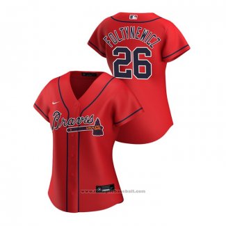 Maglia Baseball Donna Atlanta Braves Mike Foltynewicz 2020 Replica Alternato Rosso