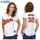 Maglia Baseball Donna Baltimore Orioles 32 Matt Wieters Bianco Cool Base