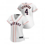 Maglia Baseball Donna Houston Astros George Springer 2020 Replica Home Bianco