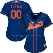 Maglia Baseball Donna New York Mets Personalizzate Blu