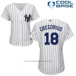 Maglia Baseball Donna New York Yankees Didi Gregorius Bianco Autentico Collection Cool Base