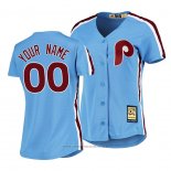 Maglia Baseball Donna Philadelphia Phillies Personalizzate Cooperstown Collection Road Blu