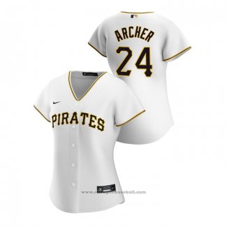 Maglia Baseball Donna Pittsburgh Pirates Chris Archer 2020 Replica Home Bianco