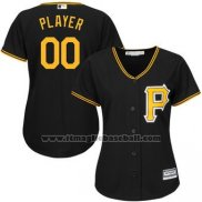 Maglia Baseball Donna Pittsburgh Pirates Personalizzate Nero