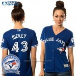 Maglia Baseball Donna Toronto Blue Jays R A Dickey 43 Cool Base