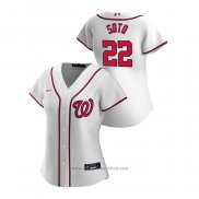 Maglia Baseball Donna Washington Nationals Juan Soto 2020 Replica Home Bianco